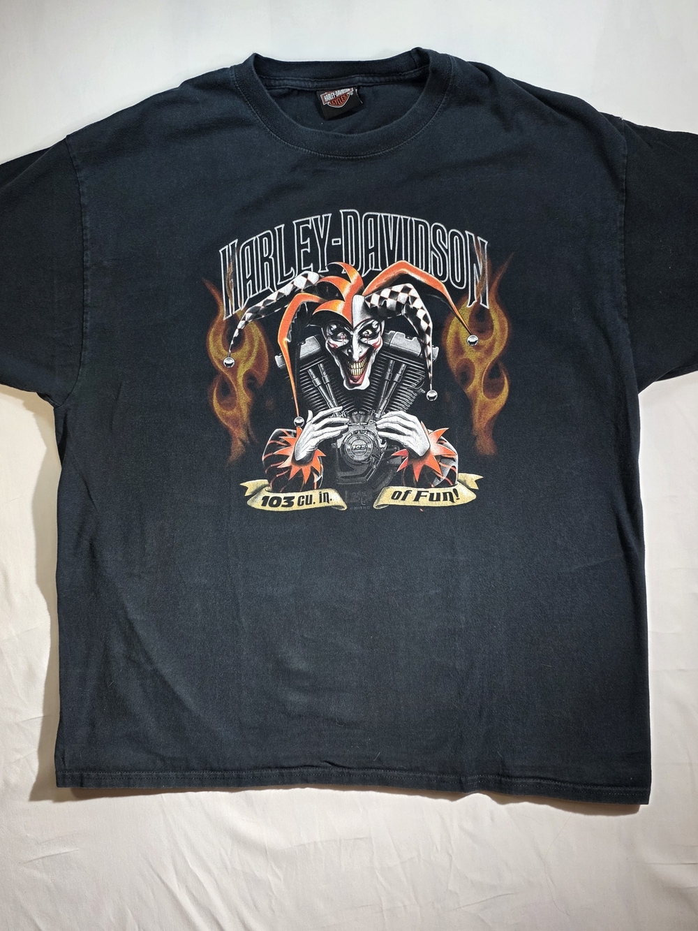 VTG Harley-Davidson Jester 103‎ Cu. In. of Fun! T-Shirt Corpus Christi XL